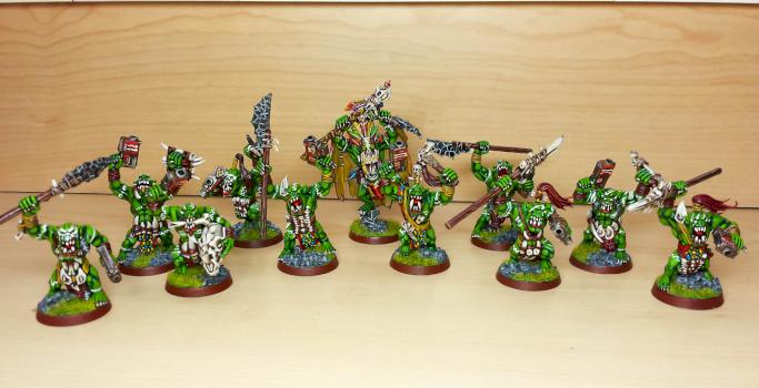 Snakebite boyz and the weirdboy by savage-ork-guy
