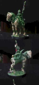 28mm DKK Mounted Female Commissar WIP by warex