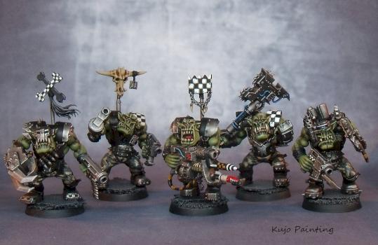 Ork Nobz squad (Urban Guerrilla BigJobs) by KujoPainting