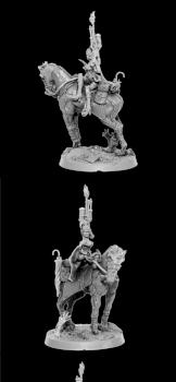 28mm DKK Mounted Female Commissar CASTED by warex