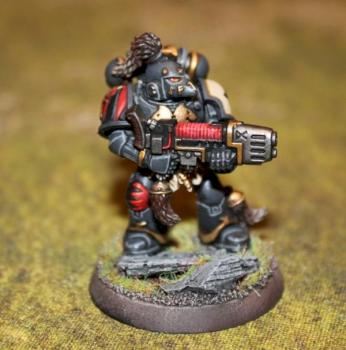 Space Wolves Grey Hunter with Plasma by Xeanee