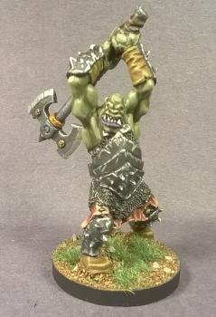 painted 03405: Black Orc Hero by mikecarrero