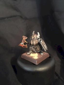 Orin Black-Anvil; dwarf fighter with lava axe by abrennan