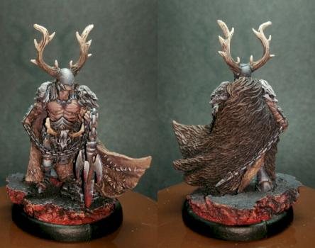 Mierce miniature. YSIAN. Hedroc of Carn Maen, Battle-Drune on Foot. by House