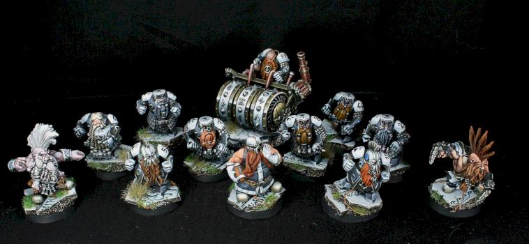 bloodbowl dwarf team by romu