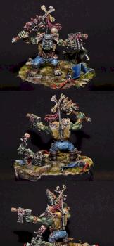 Nob ork with gretchin by Morty