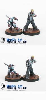 Clockmaker and Zondbot by MadFlyArtStudio