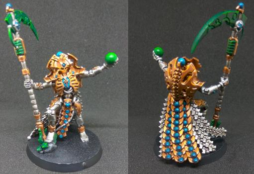 Necron Overlord by miniferyn
