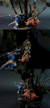Lizardmen vs. Ork by Malekith