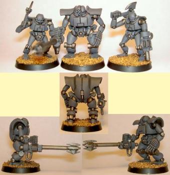 Necron Lord and Bodyguard by Inso