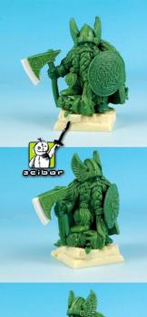 Dwarf Lord Greenstuff Sculpture by Scibor