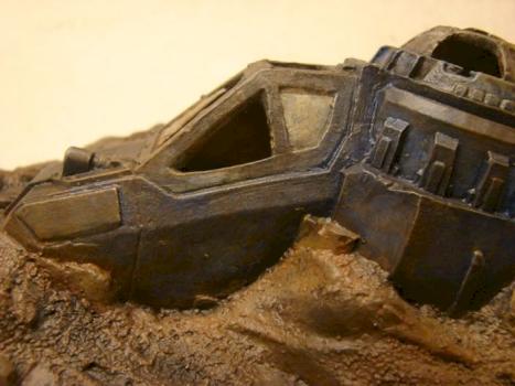 Damaged Macragge Lander Closeup by Arkion