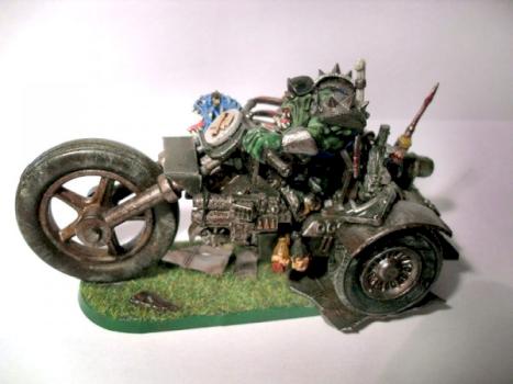 Ork warboss on bike, remake by Fjugin