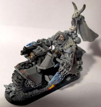 Space wolf lord on bike by Fjugin