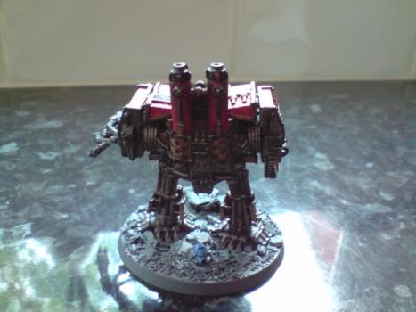 the back of my chaos dreadnought by discipleofkhorne