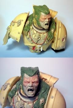 Space Wolf Bust sculpt by bragon