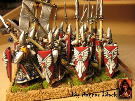 High Elves - Spearman unit left flank detail by RagnarBlack
