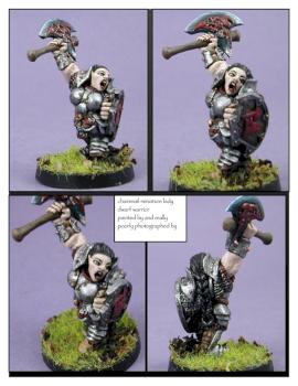 female dwarf warrior by ALizardInCrimson