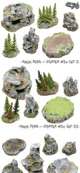 SMALL ROCK PASS MIX SET Scenery terrain by studiolevel