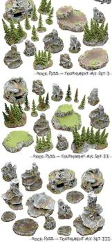LARGE ROCK PASS MIX SET Scenery Terrain by studiolevel