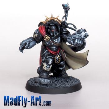 Iron Hands Captain in Gravis Armour by MadFlyArtStudio