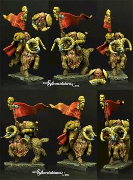 Dwarf Lord on Mountain Ram by Scibor