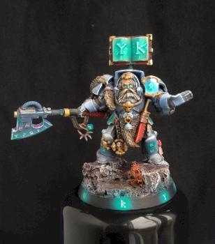 Space Wolves Rune Priest in Terminator Armour -Conversion by GobBoss