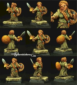 Dwarf Female Warrior by Scibor