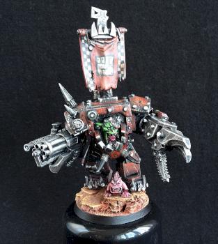 Ork Warboss in Mega Armour- scratch built Conversion by GobBoss