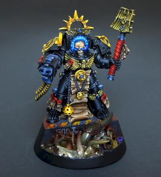 Space Marines Terminator Chaplain by Flameon