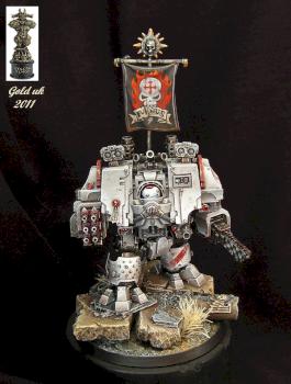 Fire Angels Dreadnought Gold vehicle at GDUK 2011 by black dagger