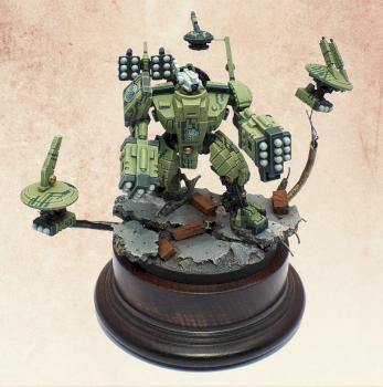 Tau XV88 Broadside Battlesuit. Bronze UK GD 2013 by Dweezie Dwee