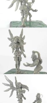 Winged Elf and Fauna - 28 mm and 15 mm by Lafeenoirecreations