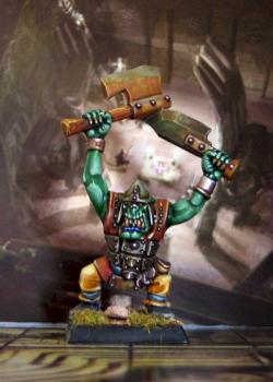GW orc boy with hand weapons by Tatoshka