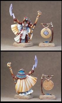 Heru War Maiden with Gong by Minicreatures