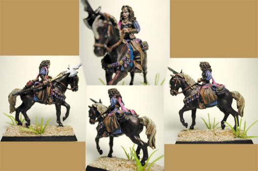 Isarah, Mounted Priestess by ALizardInCrimson