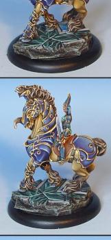 Confrontation Female Bard on Steed by Wappellious