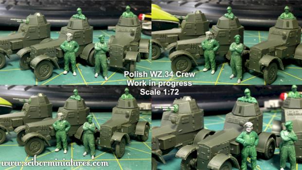 Polish crew of WZ34 - scale 1:72 by Scibor