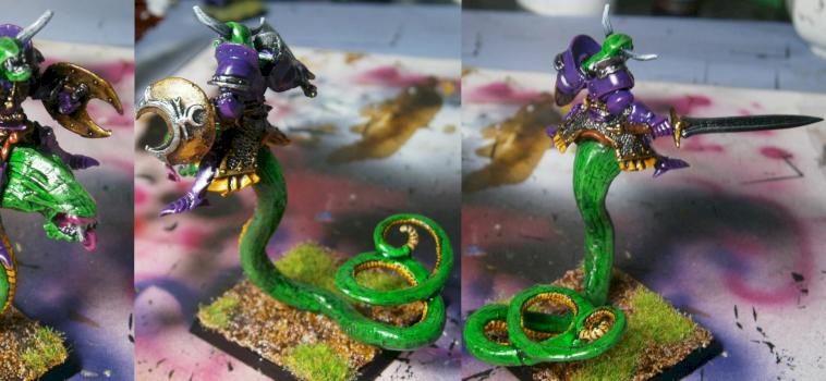 Chaos Hero of Slaanesh on Wyrm by TruxCulex