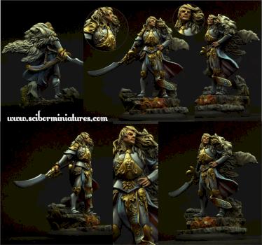 Elf Warrior 54mm by Scibor