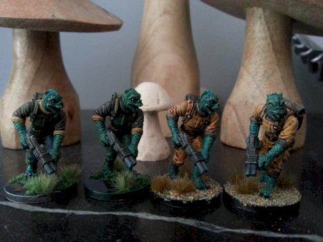 Star Wars Imperial Assault : Trandoshan hunters by bastif2001