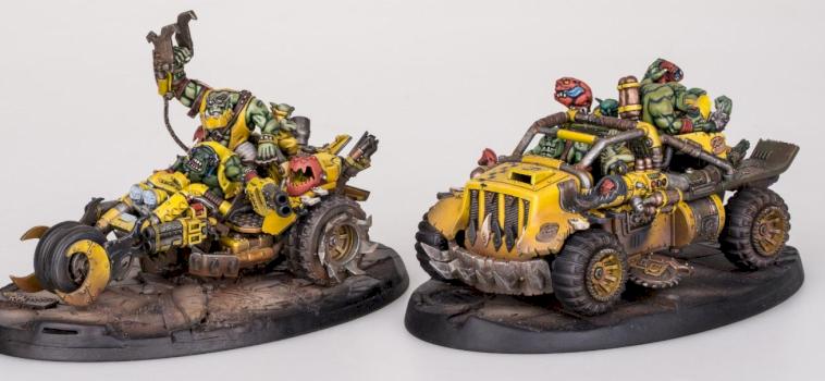 Rukkatruk Squigbuggy and Deffkilla Wartrike, Ork Buggies by Slimak