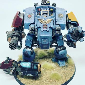 Space Wolf - Redemptor Dreadnought by thelonewolfie