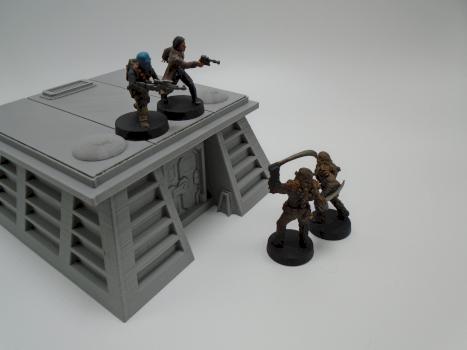 Table Top Terrain 3D Printed SciFi Bunker for Star Wars Legion, 40k and others by w013ejb