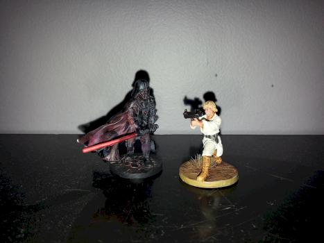 Star Wars Imperial Assault : Dark Vador and Luke by bastif2001
