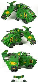 Space Marine Salamanders - Stormraven Gunship by h34dnotf0und