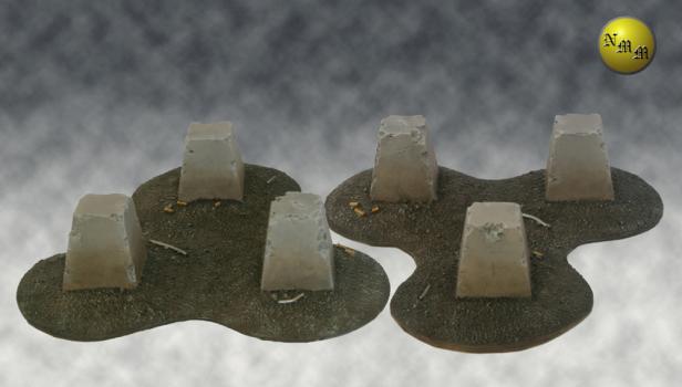 Dragons Teeth Tank Traps 3+3 by nels0nmac