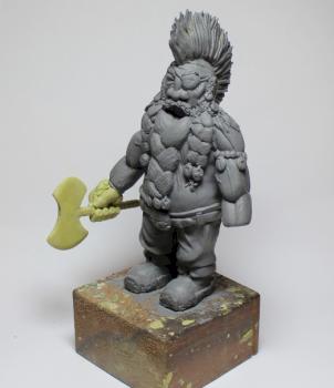 wip Dwarf Dragon Slayer Model by Miniature-tek