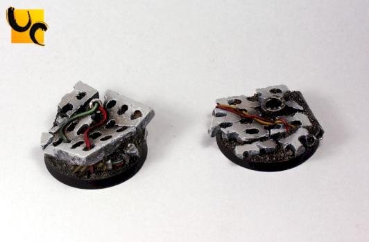 Concrete Slabs Bases Round 40mm (set1) by UnlimitedColours