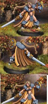 viking girl barbarian by Theminiaturepainter